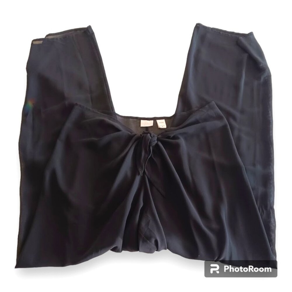Black Victorias Secret Sheer Mesh Tie-up Swim Suit Coverup Summer Pants Womens S
